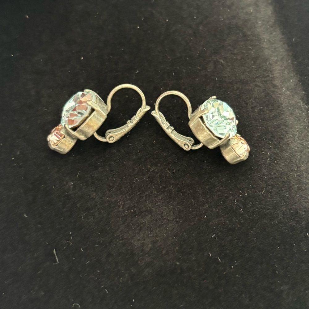 Sabika Silver and Crystal Earrings